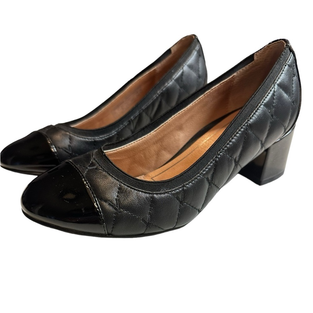 Vionic Ruby Pump Black Nappa Leather/Patent - image 2